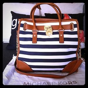 Michael Kors Hamilton Navy/White Lg Canvas
